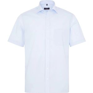 Eterna, Overhemden, Heren, Blauw, L, Katoen, Lichtblauwe Modern Fit Korte Mouw Overhemd - Maat 38