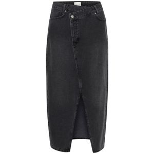 My Essential Wardrobe, Coole Denim Asymmetrische Rok Grijs, Dames, Maat:XS