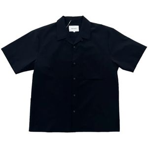 Norse Projects, Zak Geruite Overhemd Zwart, Heren, Maat:M