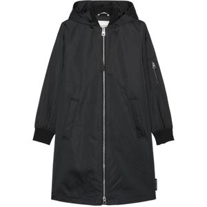 Marc O'Polo, Mantels, Dames, Zwart, S, Polyester, Blouson parka in aviatorstijl regular