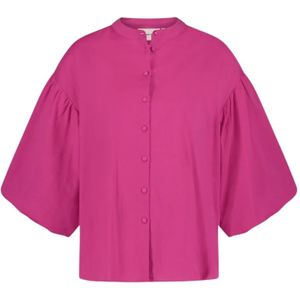 Fabienne Chapot, Blouses & Shirts, Dames, Roze, L, Blouse met knoopsluiting en flared mouwen