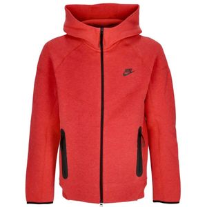 Nike, Jassen, Heren, Rood, L, Katoen, Tech Fleece Zip Hoodie Lichtgewicht Rood