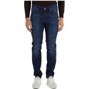 Jeckerson, Jeans, Heren, Blauw, W33, Katoen, Slim Fit Five-Pocket Jeans