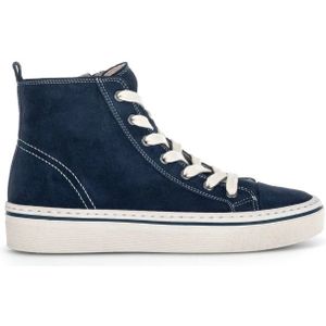 Gabor, Schoenen, Dames, Blauw, 42 EU, Fluwelen hoge sneakers