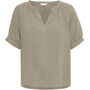 Part Two, Casual korte mouw blouse voor moderne vrouwen Grijs, Dames, Maat:S