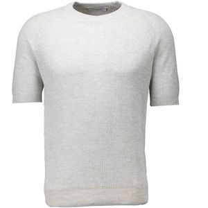 Gran Sasso, Gran Sasso T-Shirt Lichtgrijs - 46 - Heren Grijs, Heren, Maat:2XL