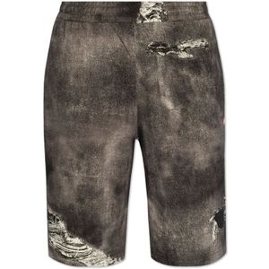 Diesel, Korte broeken, Heren, Grijs, XL, Denim, P-Ston-Short shorts