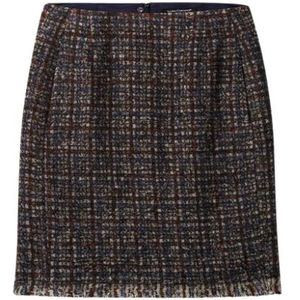 Luisa Cerano, Stijlvol Geruit Tweed Minirok Bruin, Dames, Maat:S