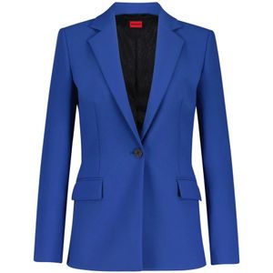 Hugo Boss, Getailleerde Blazer Atana Blauw, Dames, Maat:2XL