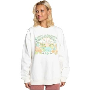 Billabong, Sweatshirts & Hoodies, Dames, Wit, M, Ride In Hoodie