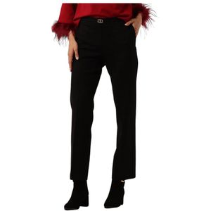 Twinset, Broeken, Dames, Zwart, 3Xs, Zwarte Elegante Pantalon voor Vrouwen