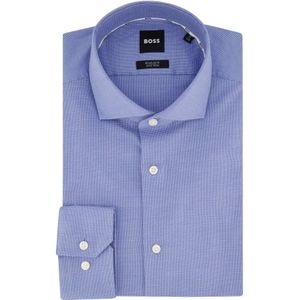 Hugo Boss, Overhemden, Heren, Blauw, L, Katoen, Blauw Business Overhemd met Print