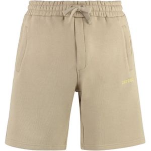 Les Deux, Korte broeken, Heren, Beige, 2Xl, Katoen, Diego Fleece Shorts van Katoen