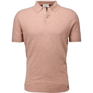 Gentiluomo, Tops, Heren, Roze, XL, Stijlvolle Roze Bouclé Polo Shirt