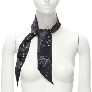 Dior Vintage, Pre-owned, Dames, Zwart, ONE Size, Tweed, Pre-owned Silk scarves