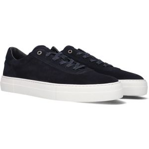 Tommy Hilfiger, Schoenen, Heren, Blauw, 41 EU, Suède, Moderne Premium Cupsole Lage Sneakers