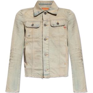 Diesel, De-Bonny spijkerjas Beige, Dames, Maat:S