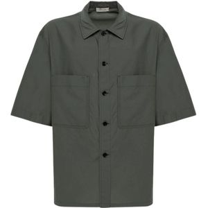Lemaire, Overhemden, Heren, Groen, XL, Katoen, Linnen & Katoen Pyjama Shirt