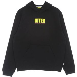 Iuter, Sweatshirts & Hoodies, Heren, Zwart, S, Lichtgewicht hoodie blijf in leven