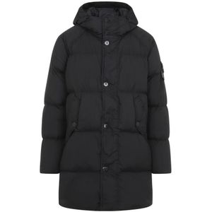 Stone Island, Jassen, Heren, Zwart, XL, Polyamide Jack in Zwart