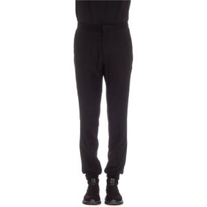 Ermenegildo Zegna, Zwarte broek met elastische taille Zwart, Heren, Maat:M