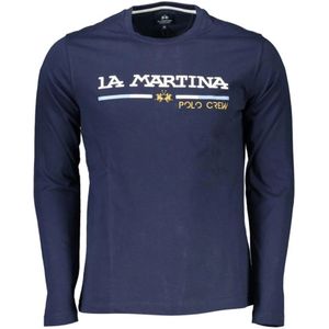 La Martina, Long Sleeve Tops Blauw, Heren, Maat:3XL