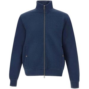 Harmont & Blaine, Sweatshirts & Hoodies, Heren, Blauw, L, Blauwe Zip Sweater Set voor Heren