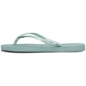 Havaianas, Schoenen, Dames, Groen, 37 EU, Groene Kristal Slim Zomer Slipper