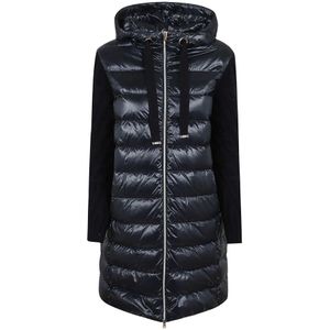 Herno, Mantels, Dames, Blauw, S, Blauw Gewatteerd Parka Jas Vrouwen