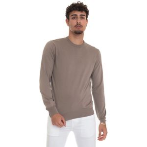 Gran Sasso, Round-neck pullover Beige, Heren, Maat:4XL