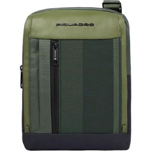 Piquadro, Shoulder Bags Groen, Heren, Maat:ONE Size