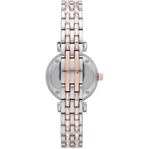 Emporio Armani, Accessoires, Dames, Grijs, ONE Size, Zilveren Stalen Quartz Horloge, Klassieke Stijl