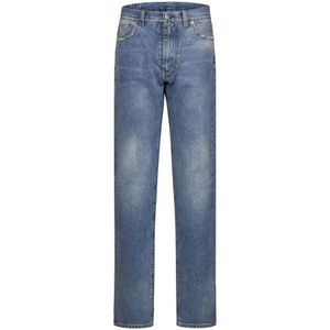 Maison Margiela, Jeans, Dames, Blauw, W26, Katoen, Straight 5-Pocket Jeans