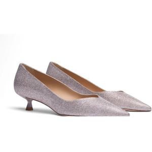 Stuart Weitzman, Schoenen, Dames, Roze, 36 EU, Elegant Pointed-Toe Kitten Heel Pump