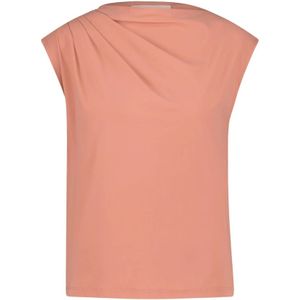 Jane Lushka, Tops, Dames, Oranje, S, One-Shoulder Bloom Top | Abrikoos