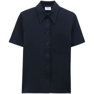 Filippa K, Blouses & Shirts, Dames, Zwart, XS, Korte Mouw Jersey Shirt