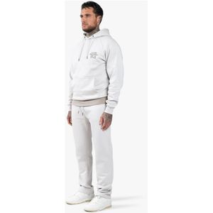 Quotrell, Sweatshirts & Hoodies, Heren, Wit, M, Katoen, Hooded Trainingspak voor Heren in Gebroken Wit