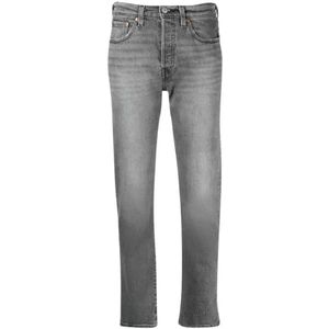 Levi's, Jeans, Dames, Grijs, W29 L28, Denim, Originele Cropped Jeans