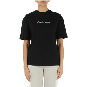 Calvin Klein, Tops, Dames, Zwart, M, Katoen, Tops