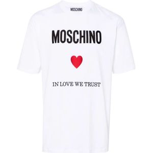 Moschino, T-Shirts Wit, Heren, Maat:XL