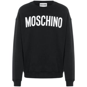 Moschino, Sweatshirts & Hoodies, Heren, Zwart, 2Xl, Stijlvolle Crewneck Sweatshirt