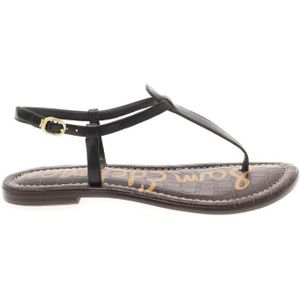 Sam Edelman, Schoenen, Dames, Zwart, 36 EU, Leer, Zwarte Gigi Thong Sandalen