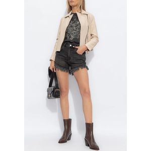 AllSaints, Jassen, Dames, Beige, L, Leer, Leren jas Dalby