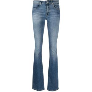 Dondup, Jeans, Dames, Blauw, W24, Katoen, Vintage Blauwe Boot-Cut Jeans