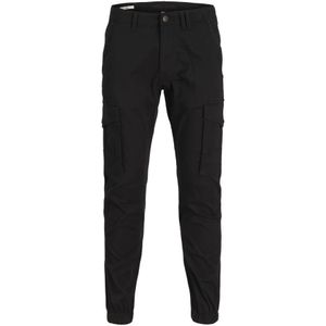 Jack & Jones, Broeken, Heren, Zwart, W34 L32, Katoen, Slim-fit Broeken