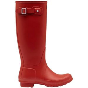 Hunter, Schoenen, Dames, Rood, 36 EU, Leer, Klassieke Rode Waterdichte Wellington Laars