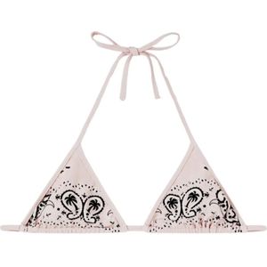 Palm Angels, Paisley Triangel Bikini Top Roze, Dames, Maat:L