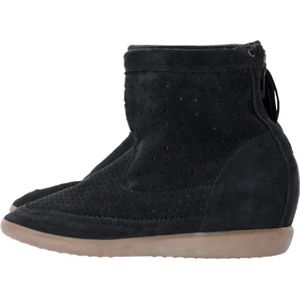 Isabel Marant Pre-owned, Pre-owned, Dames, Zwart, 40 EU, Suède, Pre-owned Suede boots