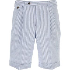 PT Torino, Geborduurde Bermuda Shorts Blauw, Heren, Maat:M