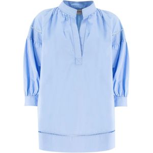 Ermanno Scervino, Blouses & Shirts, Dames, Blauw, M, Katoen, Shirts